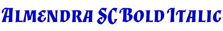 Almendra SC Bold Italic लिपि